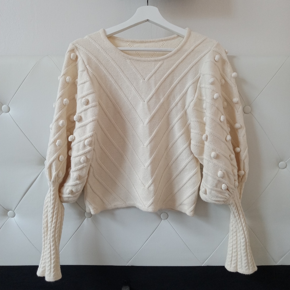 Sweater Small Ruffle Sleeve